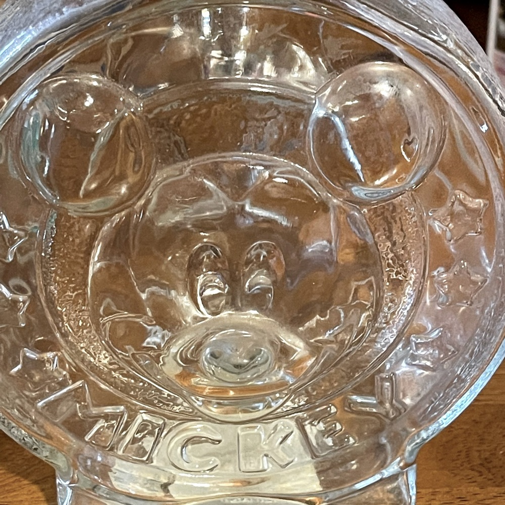 Disney 💫 Anchor Hocking Vintage Mickey and Minnie Coin Bank
